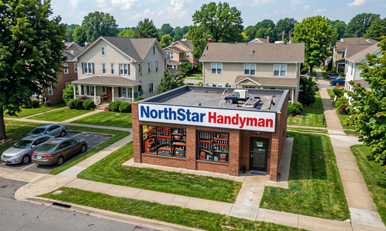 Street-level view of a neighborhood near the NorthStar Handyman shop in South Minneapolis